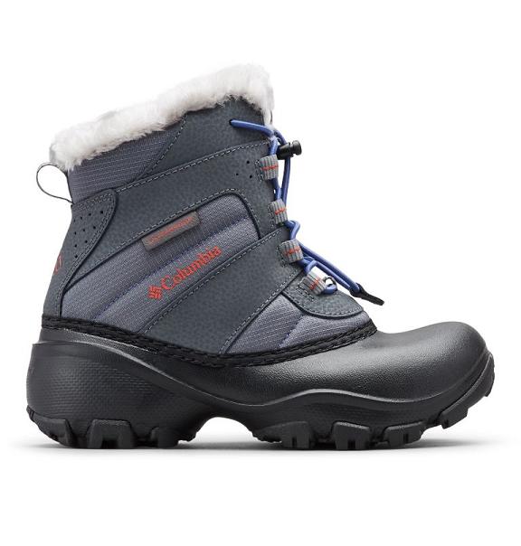Columbia Girls Waterproof Boots UK Sale - Rope Tow Shoes Grey Red UK-185539